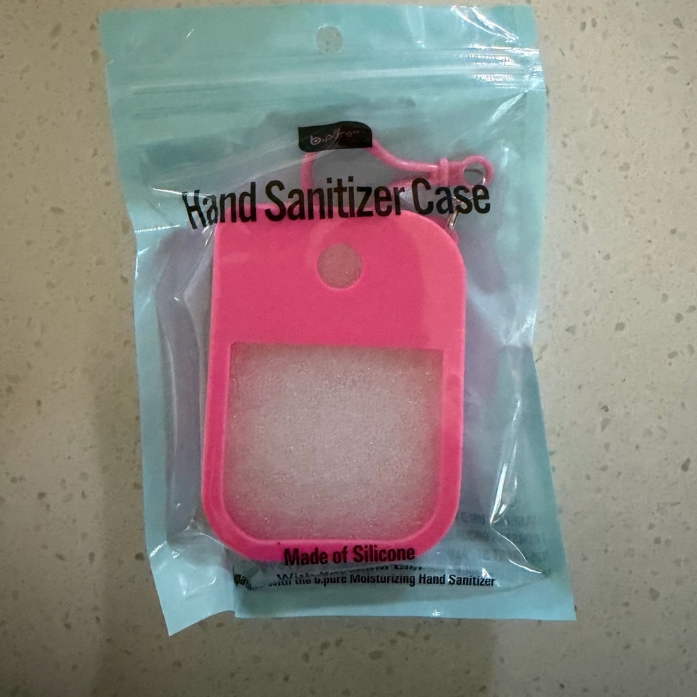 Pink Silicone Hand Sanitizer Holder